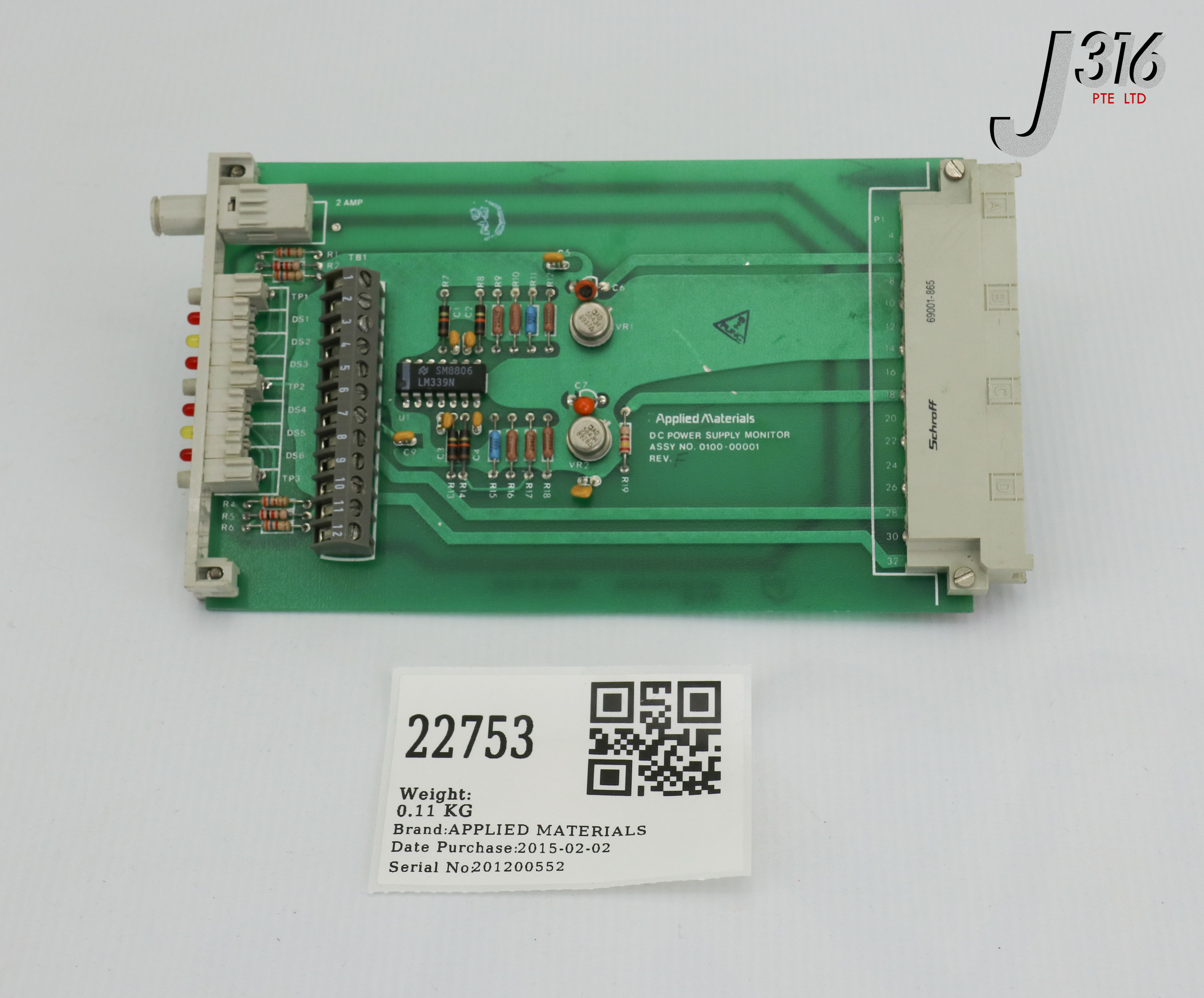画像 22753 APPLIED MATERIALS PCB, DC PWR SUPPLY MON ASSY 0100-00001 | eBay